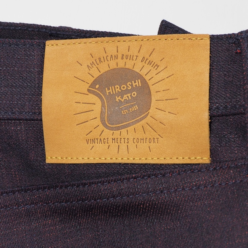 Slim Men's Jeans in Dark Charcoal with Red Selvedge Detail - Picture 14 of 16